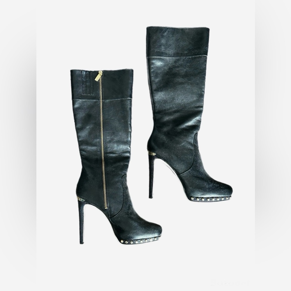 Michael Kors Leather Heel Heel Boots with Studs 🖤